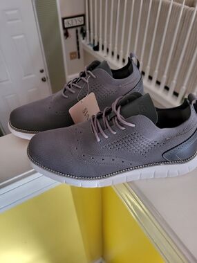 Men's Knit Slip-On Loafers - Gray